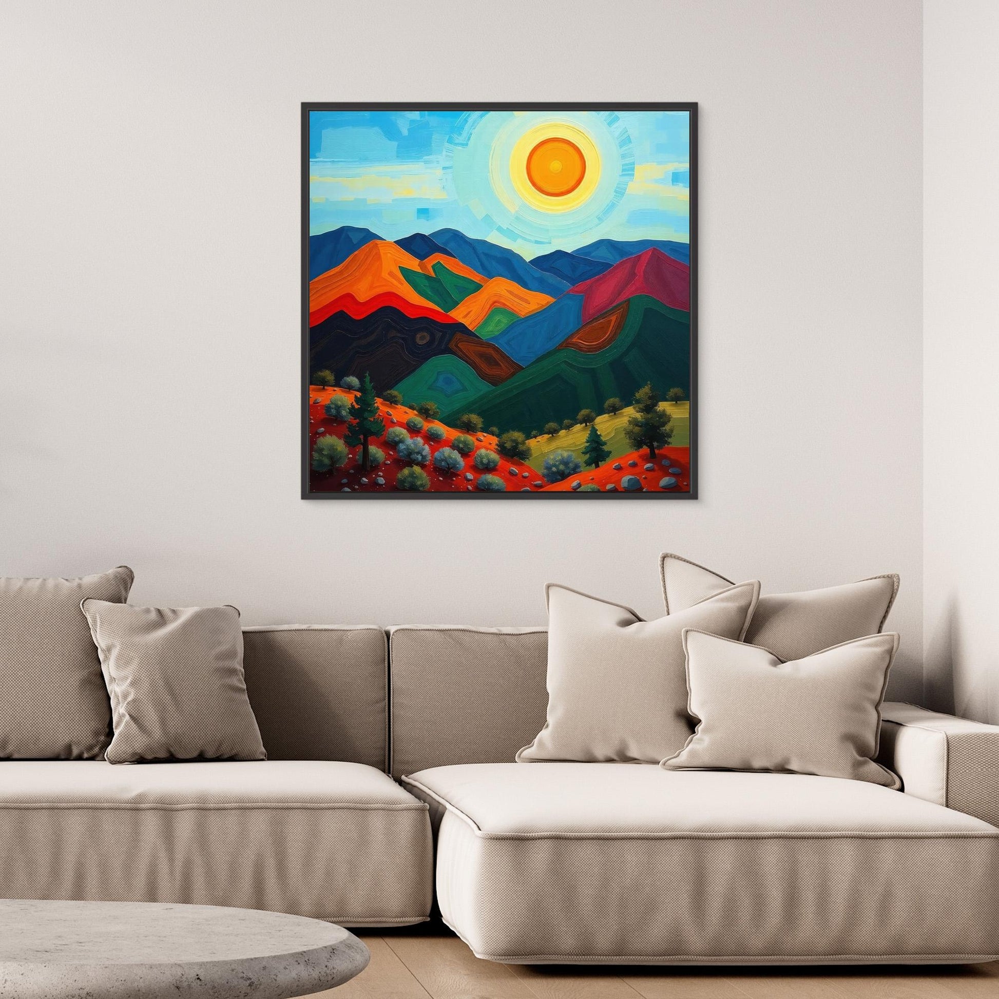 Mountains and Sun
