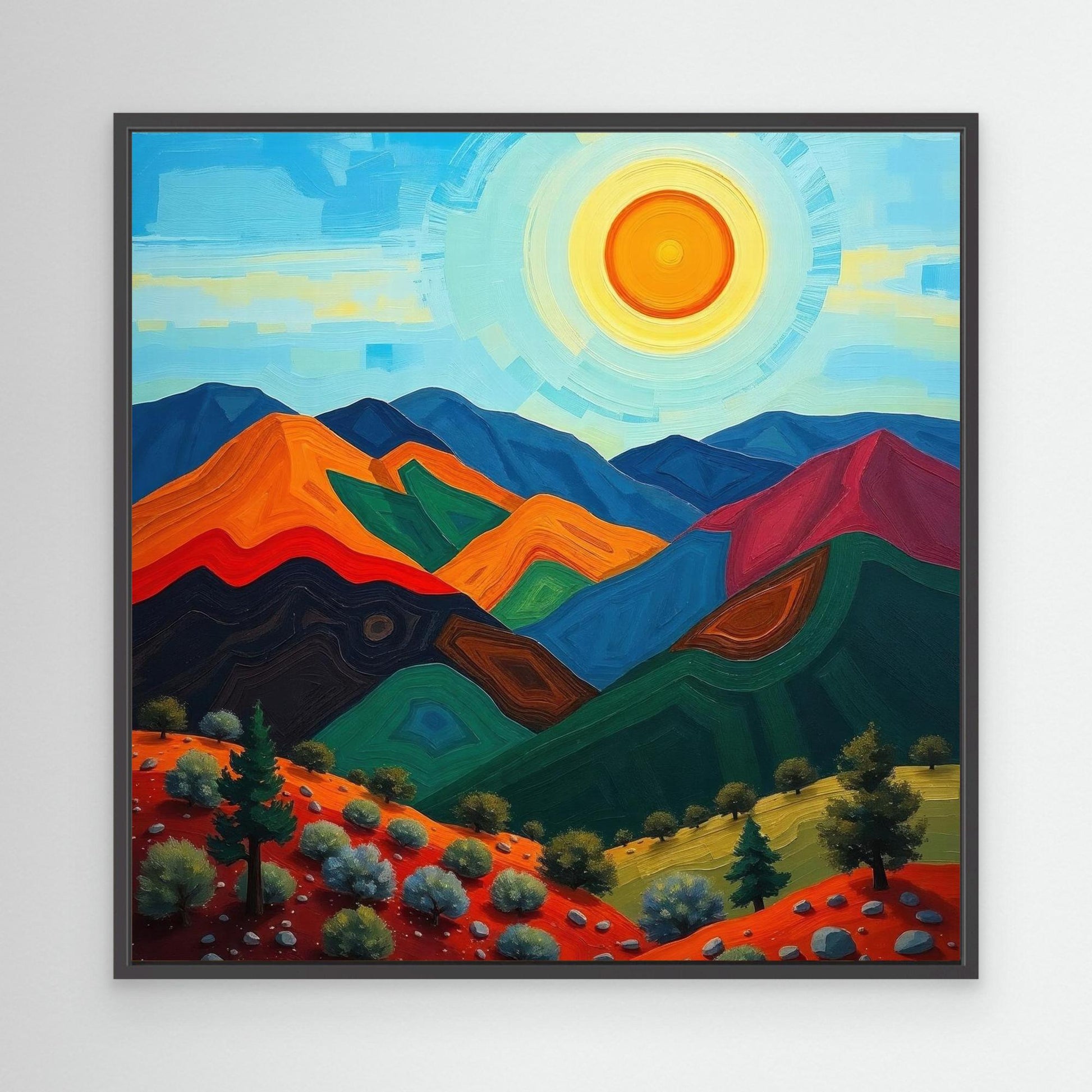 Mountains and Sun