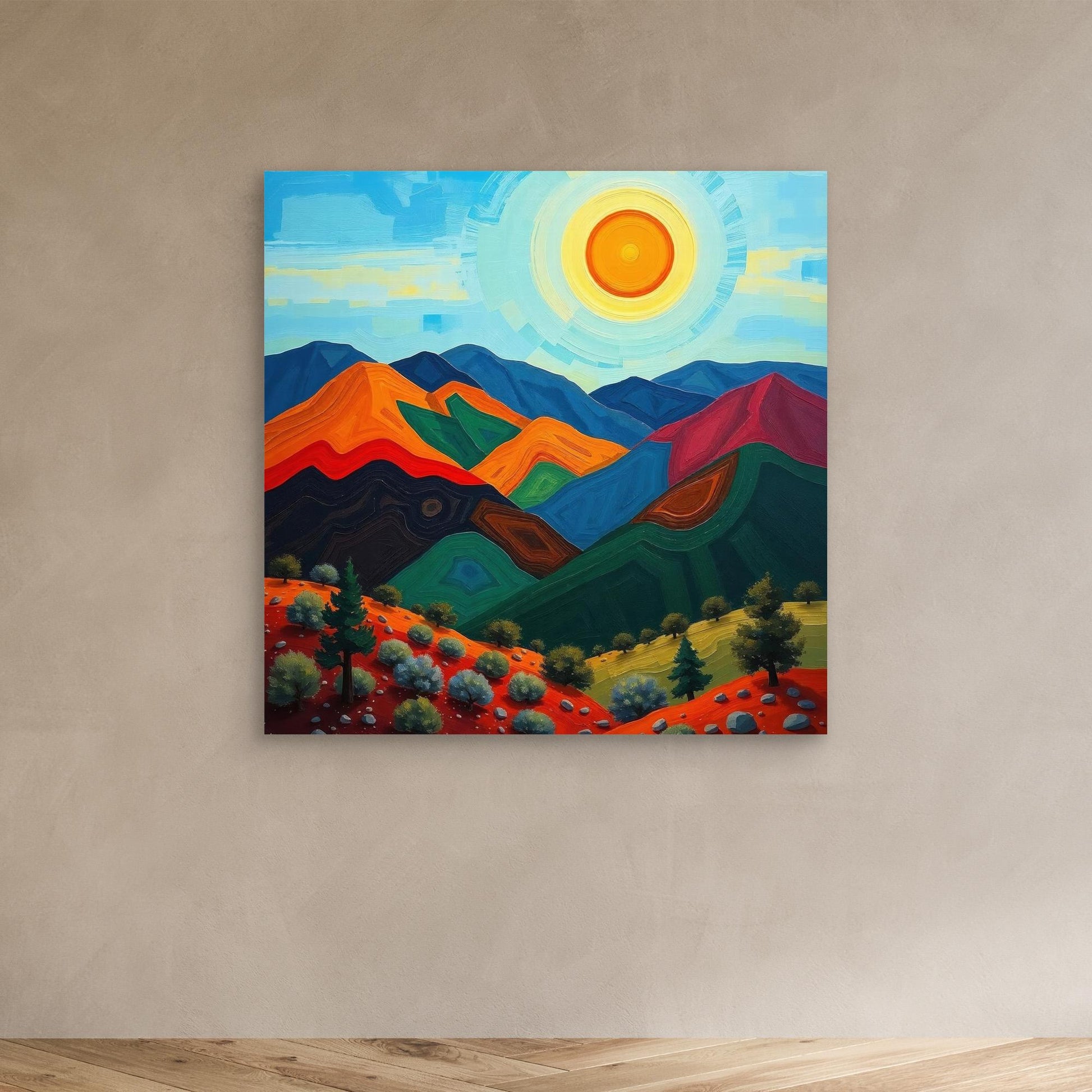 Mountains and Sun